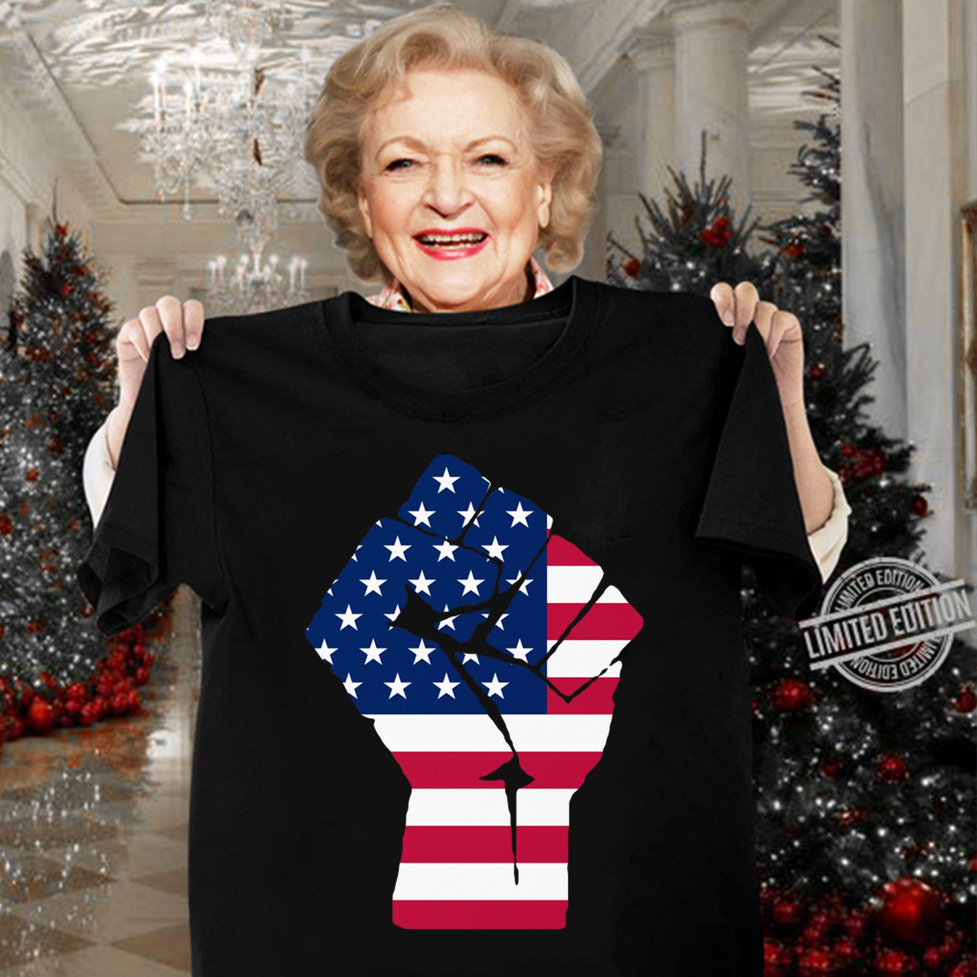 Black Lives Matter American Flag Happy 4th July Independence Day t-shirt woman shirt