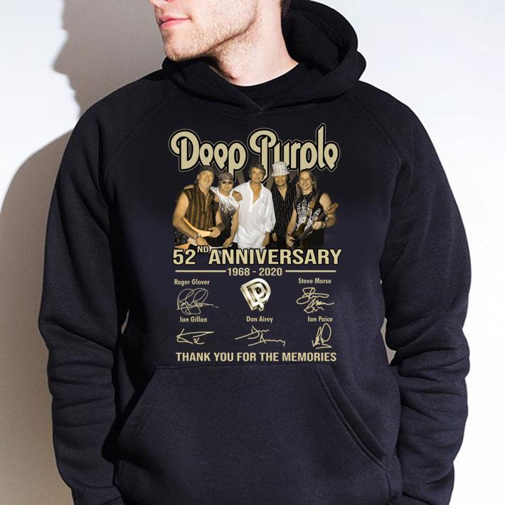 Deep Purple Hard Rock 52nd anniversary 1968-2020 signatures t-shirt hoodie