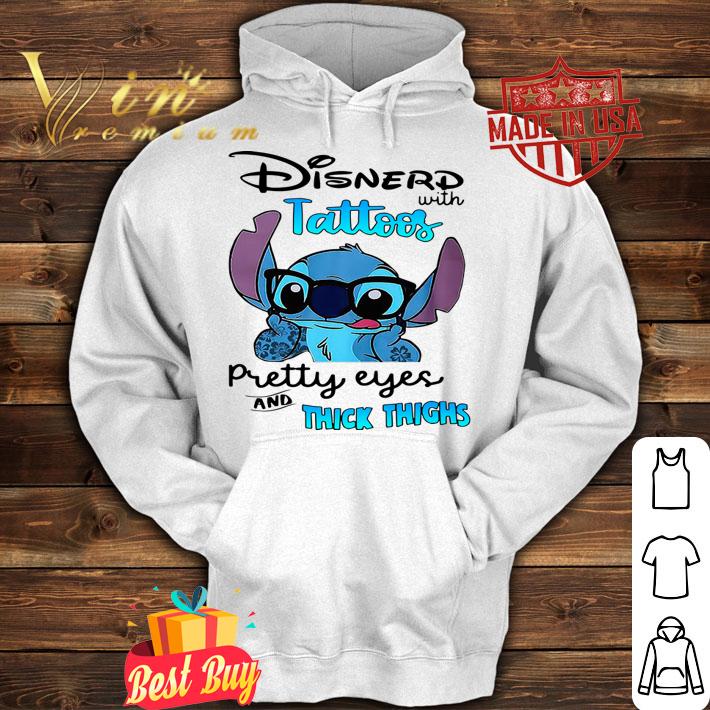 Disney Stitch Wearing Glasses Disnerd With Tattoos Pretty Eyes t-shirt hoodie