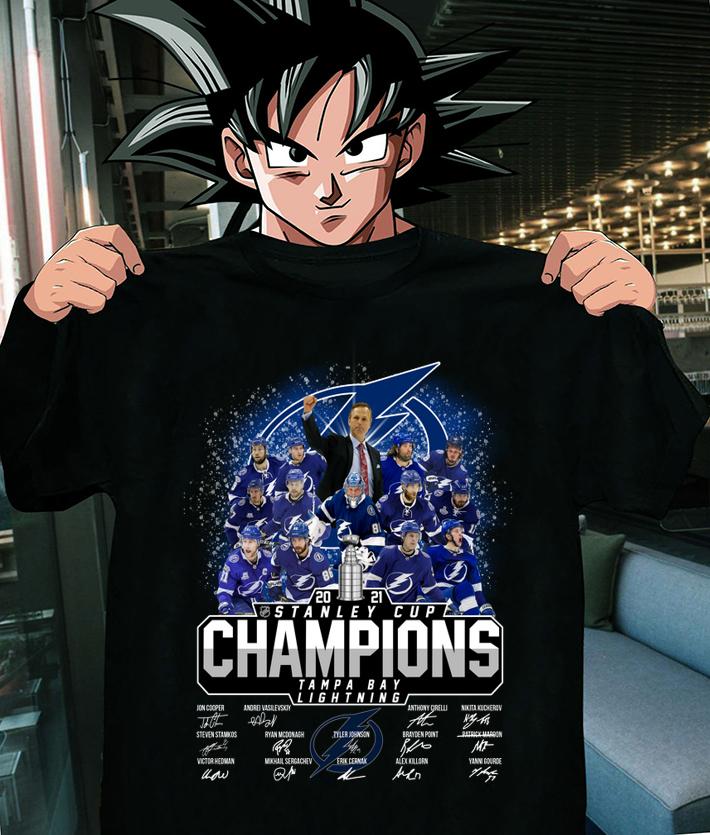 Champions Stanley Cup 2021 Tampa Bay Lightning Member Signature t-shirt shirt