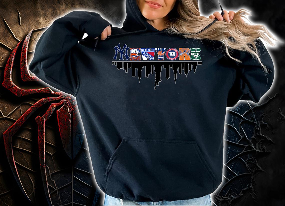 New York Sports Teams Yankees Islanders Rangers Mets Giants Knicks Jets t-shirt hoodie