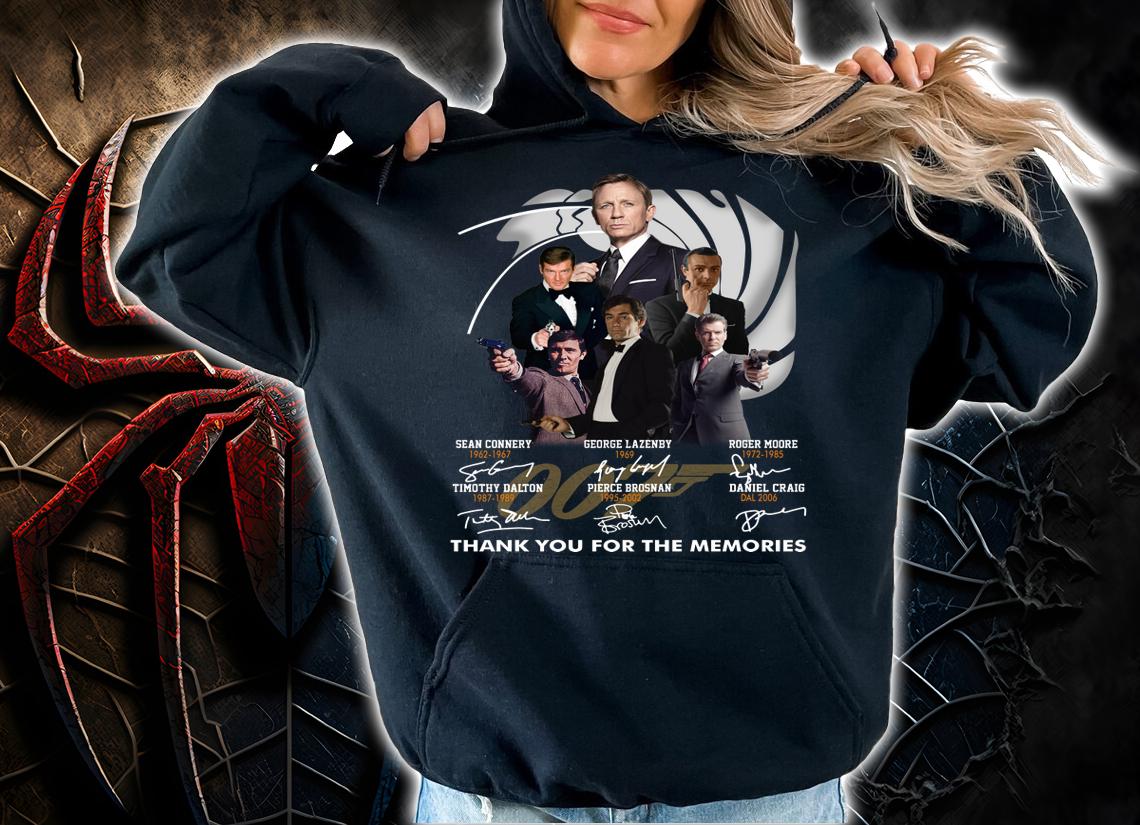 James Bond 007 Thank You For The Memories Signatures t-shirt hoodie