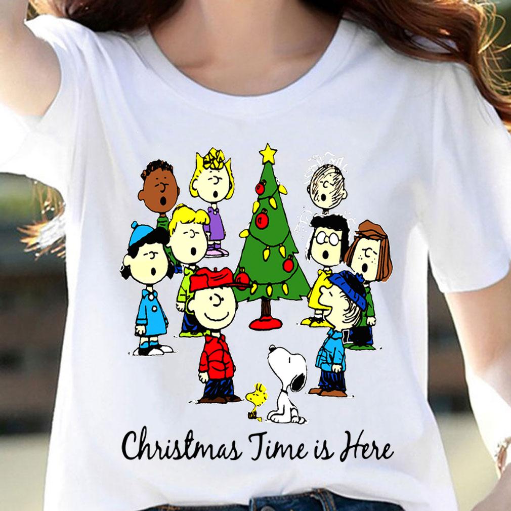 Snoopy Peanuts Christmas Time Is Here t-shirt woman shirt