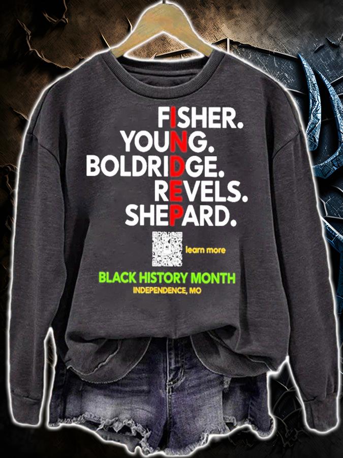 Black History Month Fisher Young Boldridge Revels Shepard Shirt t-shirt sweatshirt