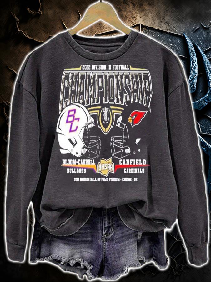 Bloom Carroll Bulldogs Vs Canfield Cardinals 2022 Division III Football Championship Shirt t-shirt sweatshirt