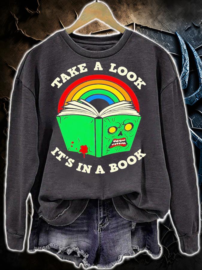Evil book take a look it's in a book shirt t-shirt sweatshirt
