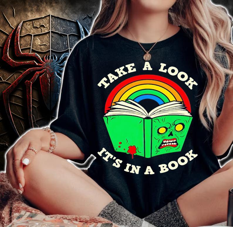 Evil book take a look it's in a book shirt t-shirt woman shirt