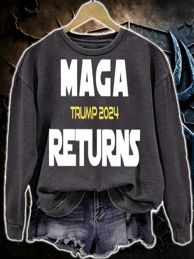 Maga Returns Trump 2024 shirt t-shirt sweatshirt