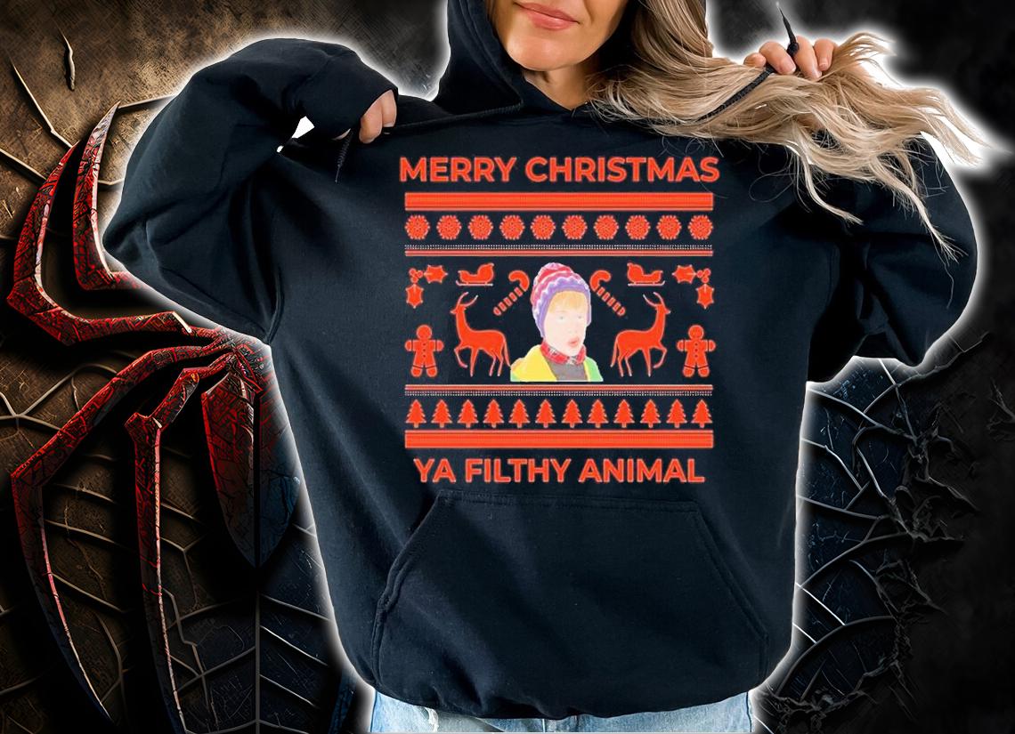 Merry Christmas Ya Filthy Animal Home Alone Shirt t-shirt hoodie