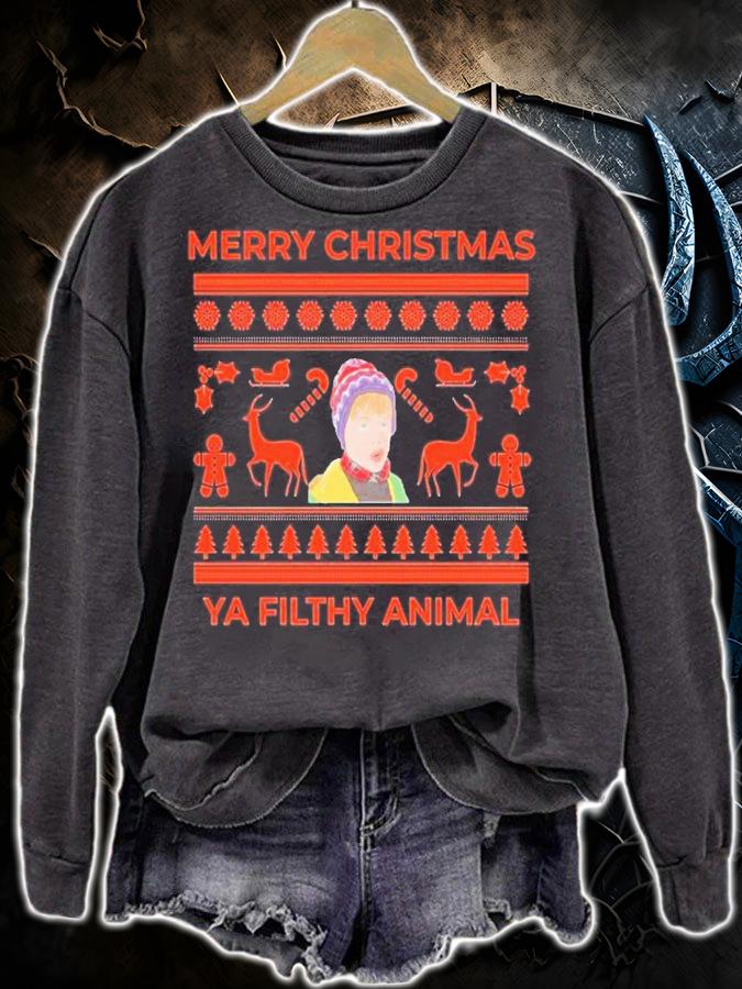 Merry Christmas Ya Filthy Animal Home Alone Shirt t-shirt sweatshirt