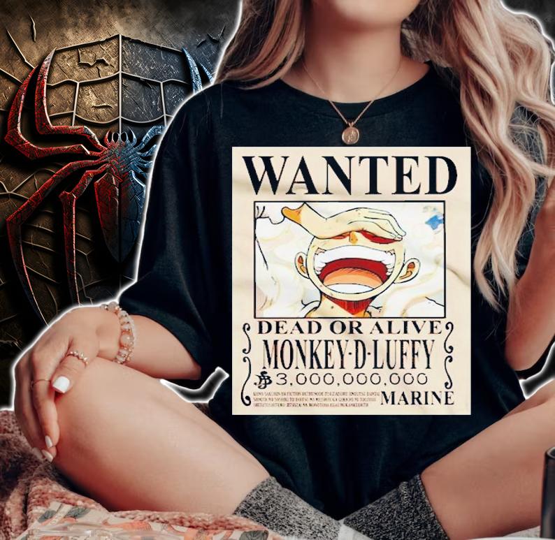 Monkey D. Luffy Gear 5 Son God Nika Wanted shirt t-shirt