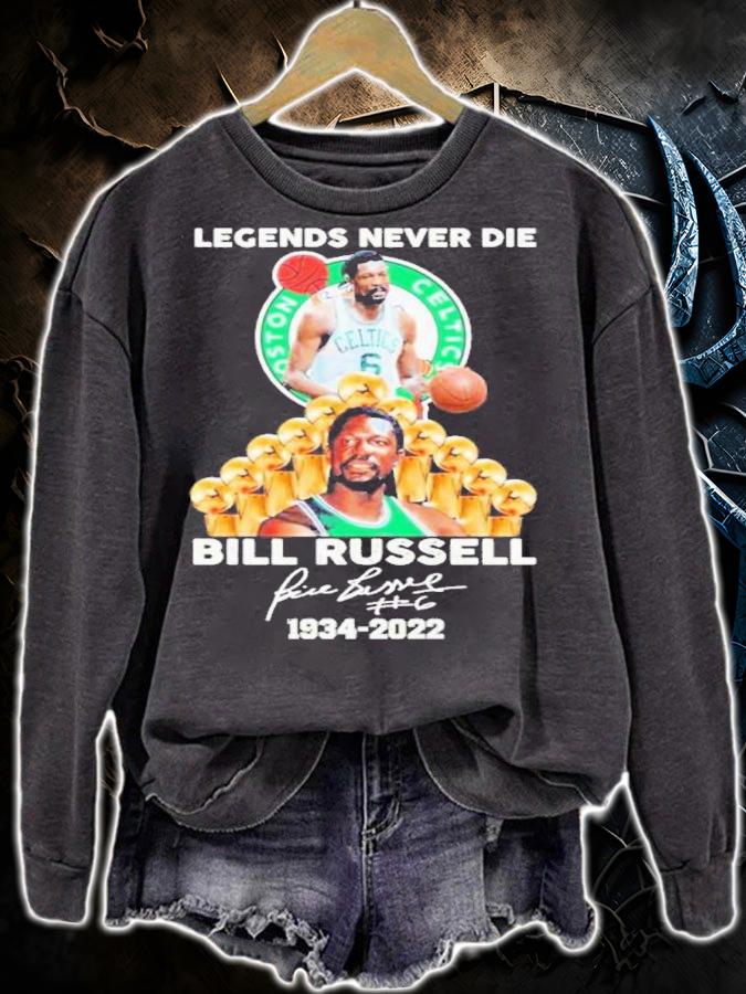 Bill Russell Legends Never Die 1934-2022 Boston Celtics Signature Shirt t-shirt sweatshirt