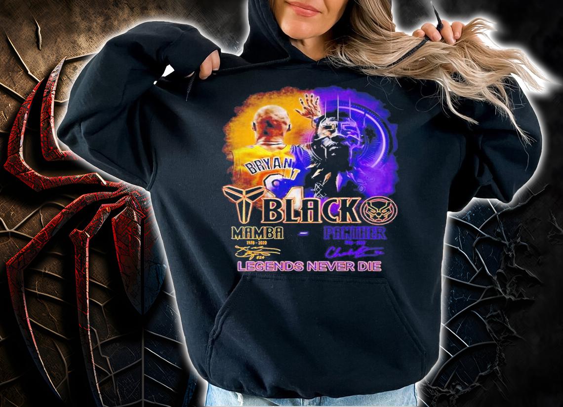 Black Mamba 1978 2020 Black Panther 1976 2020 Legends never die shirt t-shirt