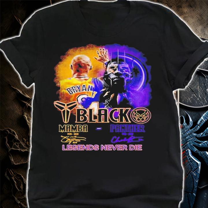Black Mamba 1978 2020 Black Panther 1976 2020 Legends never die shirt t-shirt