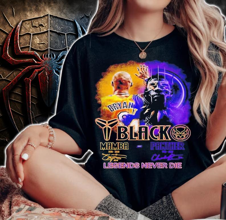 Black Mamba 1978 2020 Black Panther 1976 2020 Legends never die shirt t-shirt
