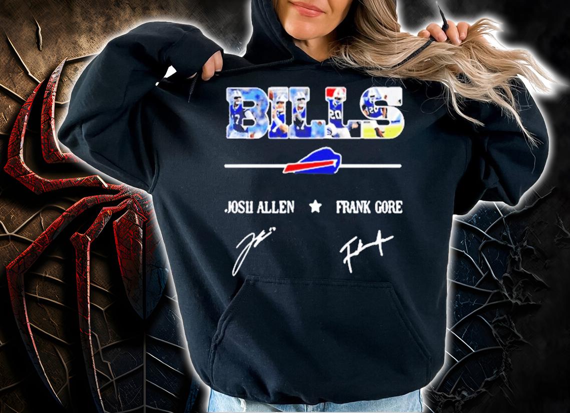 Buffalo Bills Frank Gore Josh Allen Signatures Shirt t-shirt