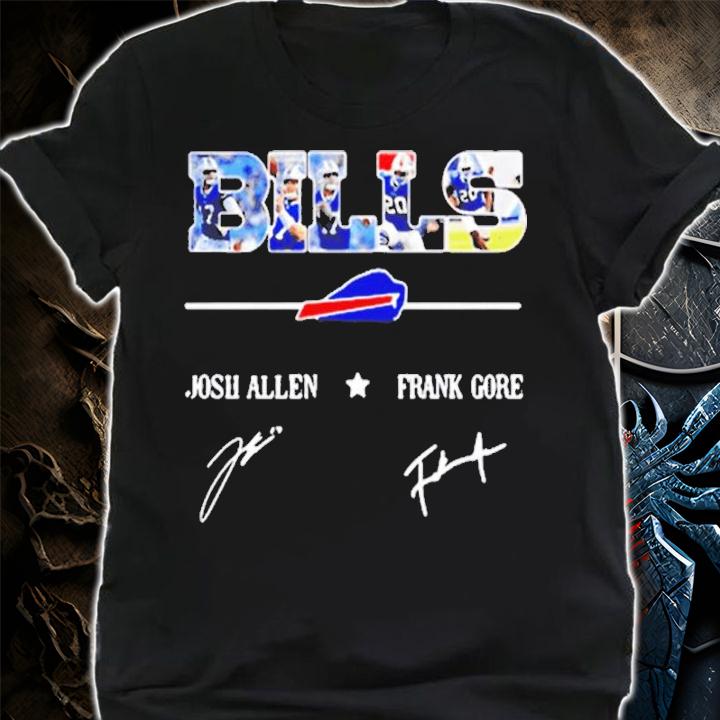 Buffalo Bills Frank Gore Josh Allen Signatures Shirt t-shirt