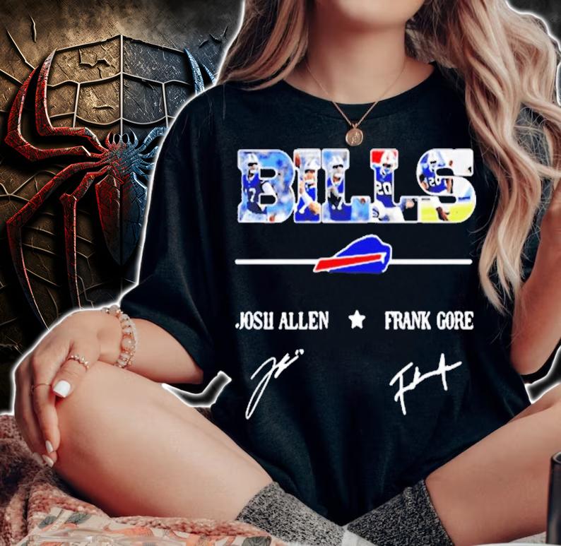 Buffalo Bills Frank Gore Josh Allen Signatures Shirt t-shirt