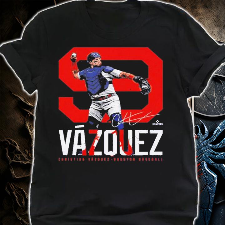 Christian Vazquez Houston Bold Number Baseball Shirt t-shirt shirt