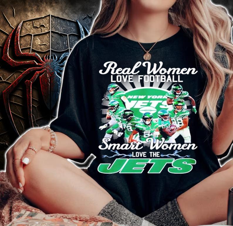 Real woman love football smart women love the Jets signatures shirt t-shirt