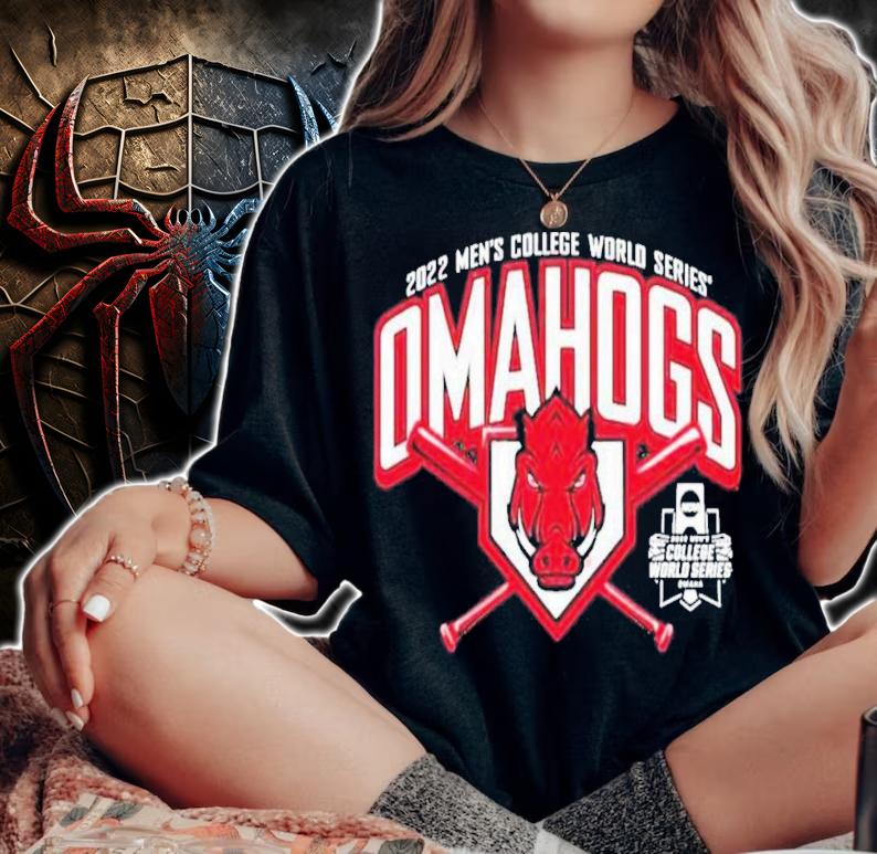 Arkansas Razorback 2022 Men's College World Series Omahogs T-Shirt t-shirt woman shirt