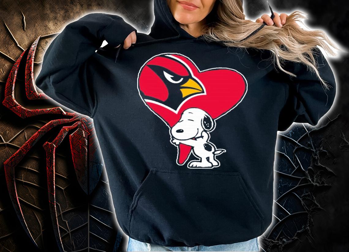 Snoopy Hugs The Arizona Cardinals Heart Shirt t-shirt hoodie