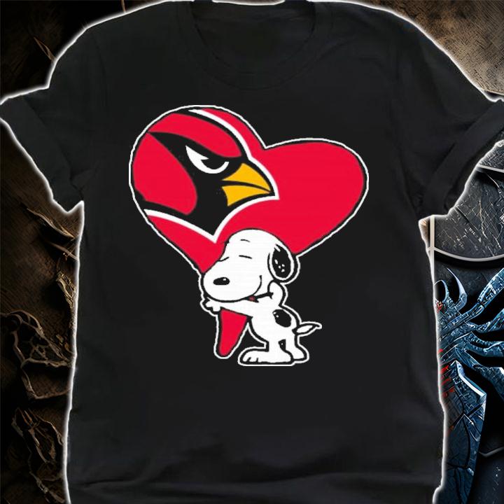 Snoopy Hugs The Arizona Cardinals Heart Shirt t-shirt shirt