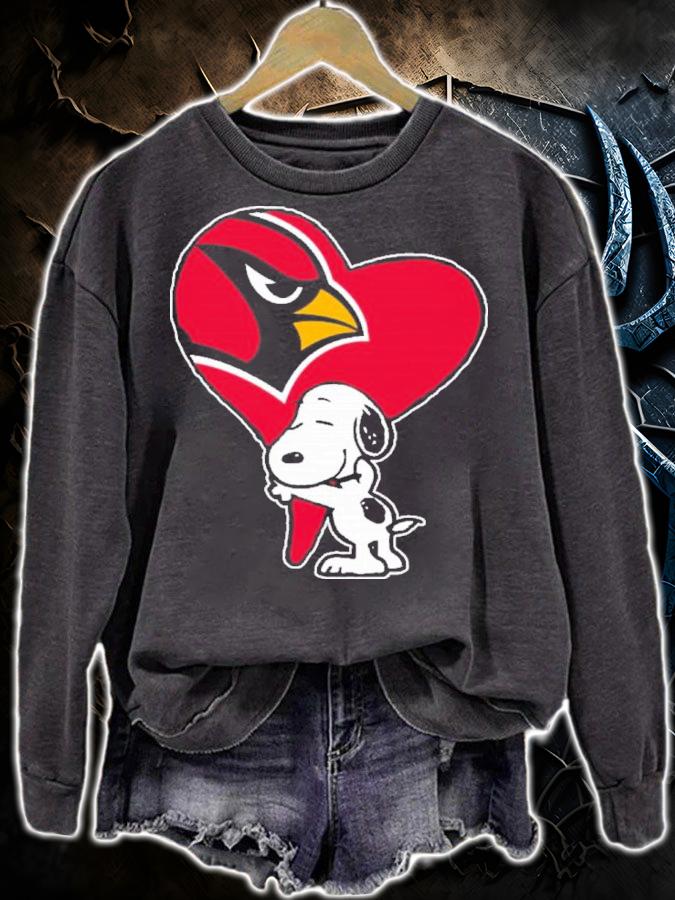 Snoopy Hugs The Arizona Cardinals Heart Shirt t-shirt sweatshirt