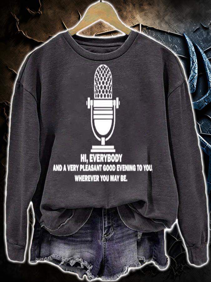 Wine Scully Hi Everybody And A very Pleasant Good Evening To You Shirt t-shirt sweatshirt