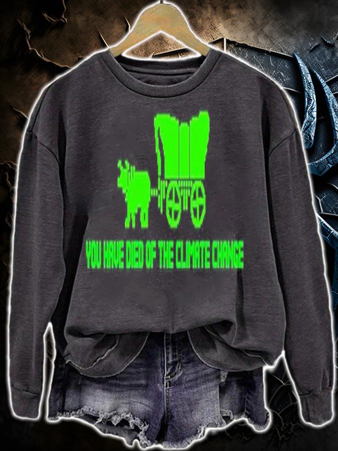 You Have Died Of Climate Change Oregon Trail shirt t-shirt