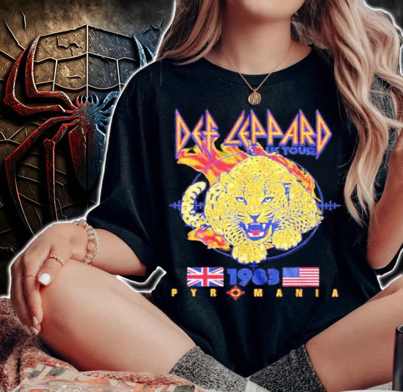 Def Leppard 1983 Pyromania Us Tour Shirt t-shirt