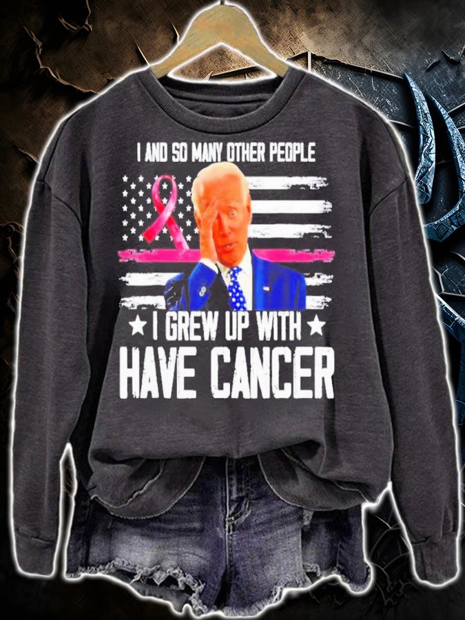 Joe Biden I And So Many Other People I Grew Up With Have Cancer US Flag Shirt t-shirt