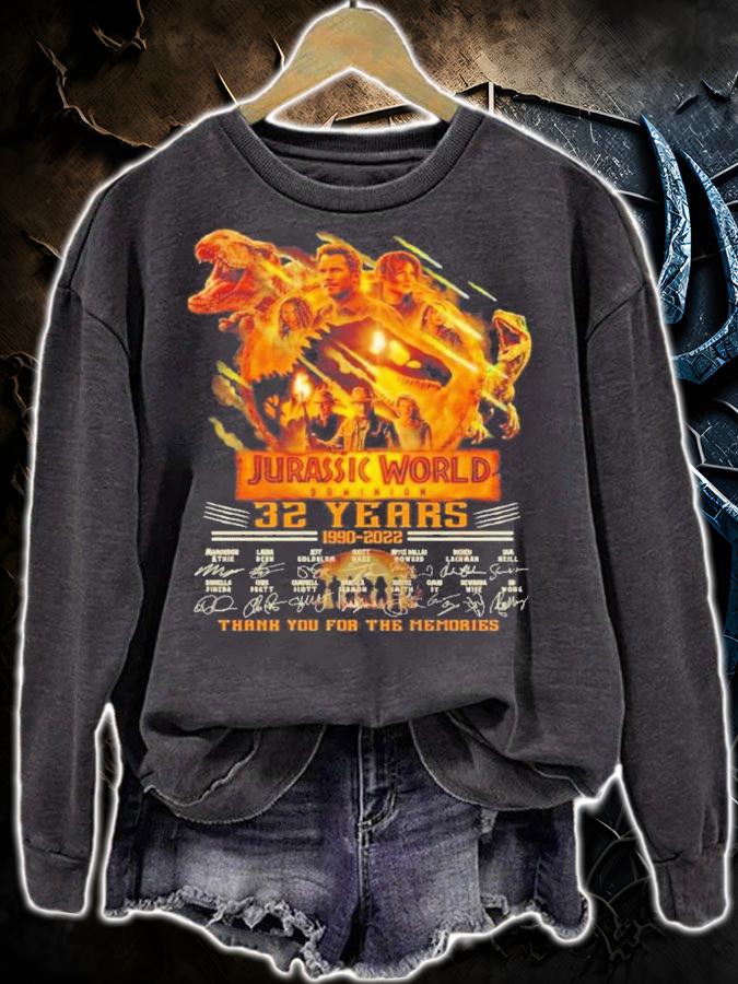 Jurassic World 32 Years 1990-2022 Signatures Thank You For The Memories Shirt t-shirt