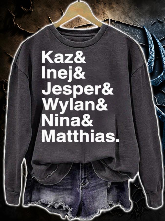 Kaz And Inej And Jesper And Wylan And Nina And Matthias Shirt t-shirt