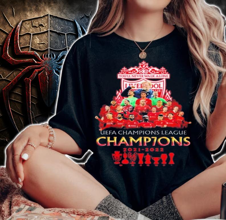 Liverpool FC UEFA Champions League Champions You'll Never Walk Alone 2021-2022 Shirt t-shirt