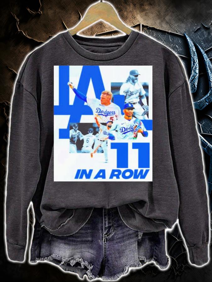 Los Angeles Dodgers 11 Wins In A Row Shirt t-shirt sweatshirt