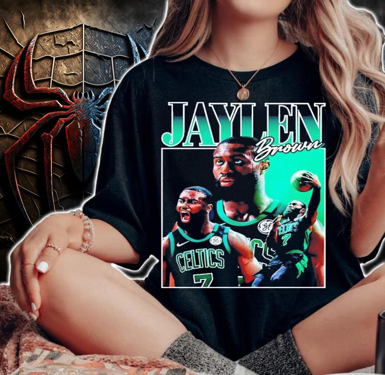 Retro Basketball Jaylen Brown Photographic Shirt t-shirt woman shirt