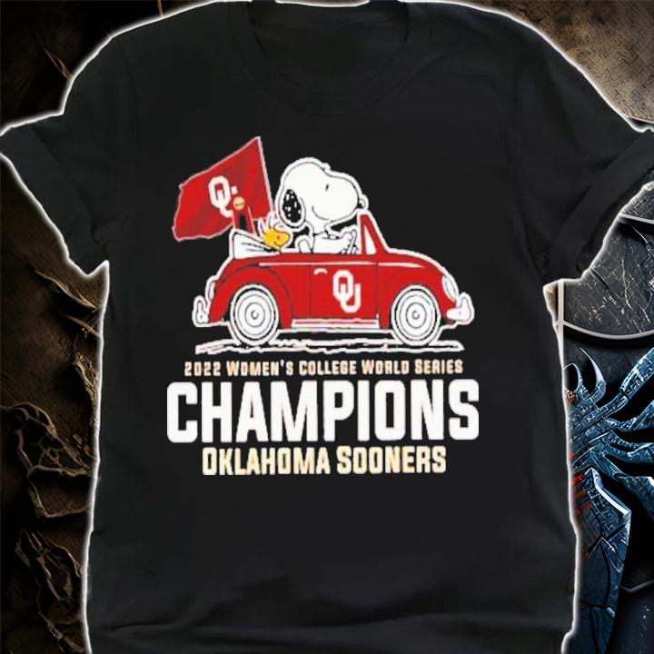 Snoopy And Woodstock Driving Car Oklahoma Sooners NCAA Champions 2022 Shirt t-shirt