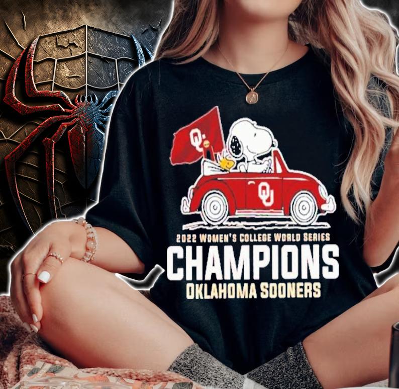 Snoopy And Woodstock Driving Car Oklahoma Sooners NCAA Champions 2022 Shirt t-shirt