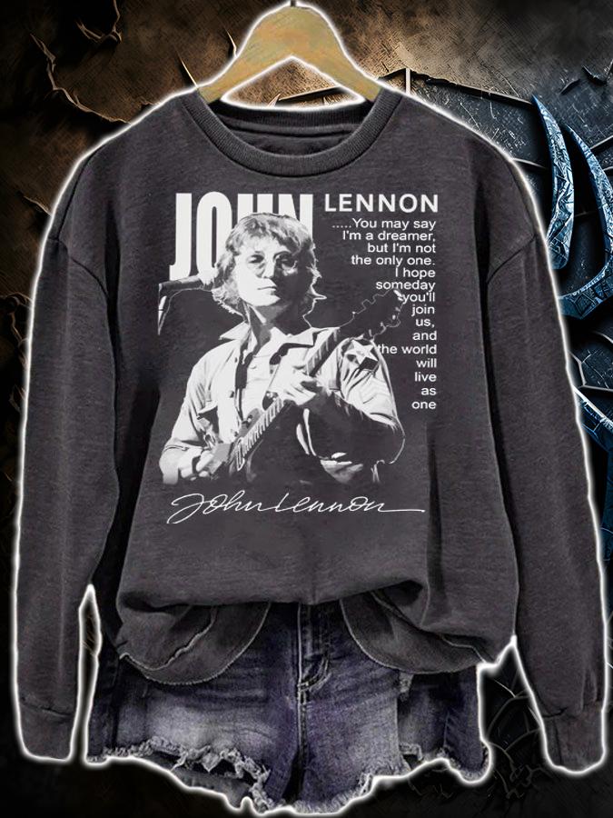 John Lennon Signature You May Say Im A Dreamer But Im Not The Only One t-shirt