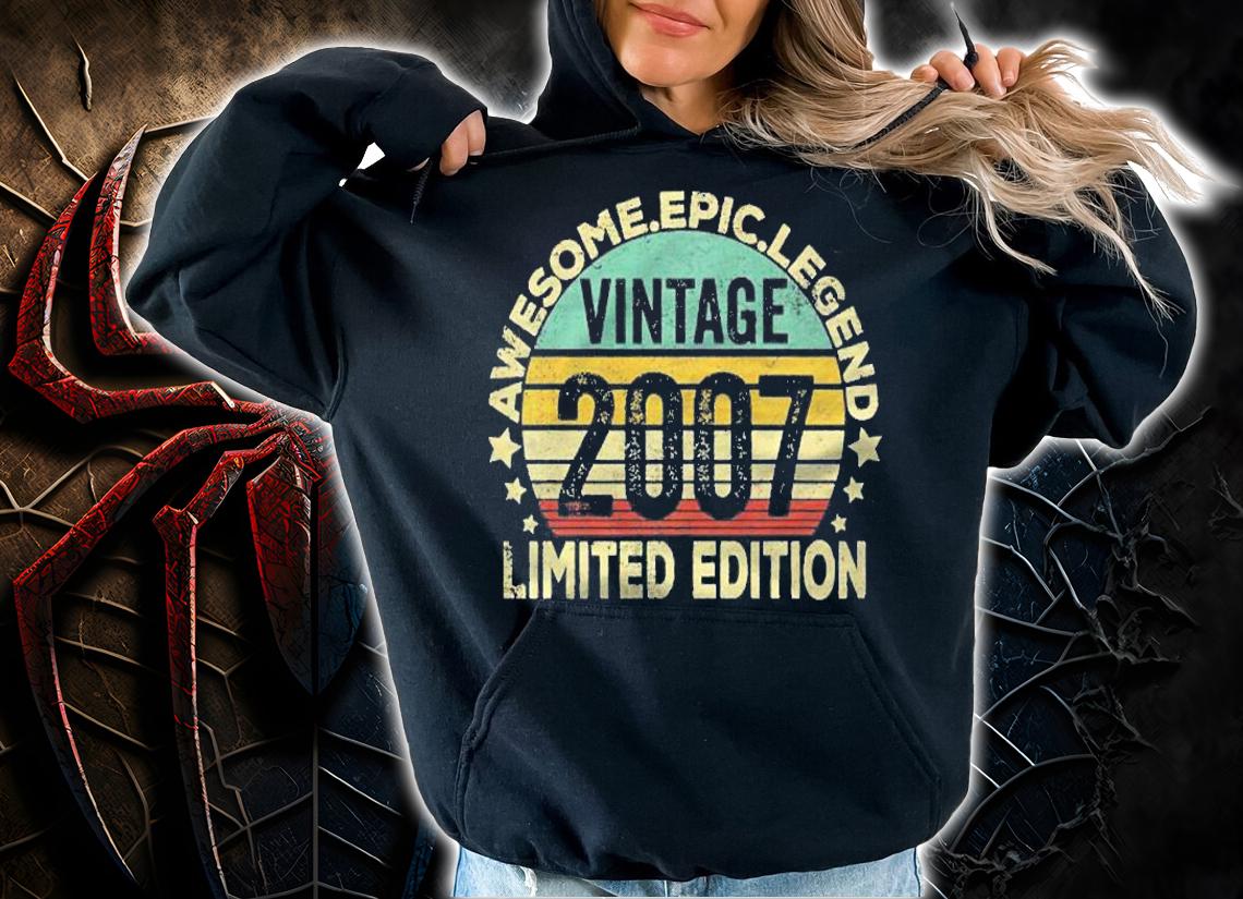 14 Years Old Retro Vintage Awesome Birthday 2007 Premium Shirt t-shirt