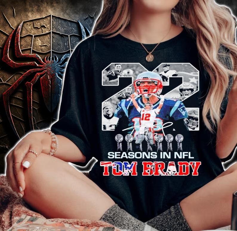 22 Season In NFL Tom Brady Signature Shirt t-shirt