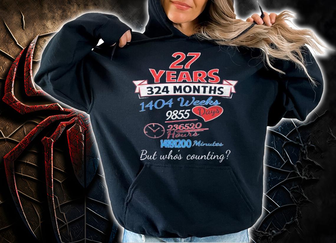 27Th Wedding Anniversary Gift 27 Years But Whos Counting Shirt t-shirt