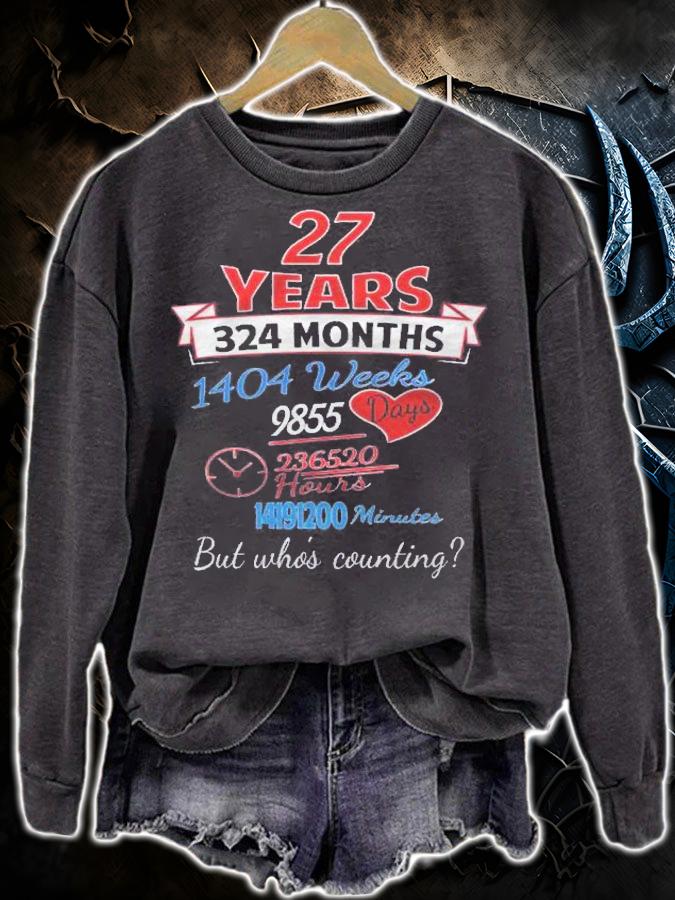 27Th Wedding Anniversary Gift 27 Years But Whos Counting Shirt t-shirt