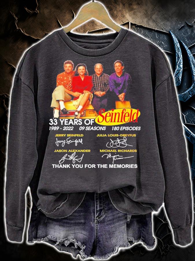 33 Years Of Seinfeld 1989-2022 09 Seasons 180 Episode Signatures Thank You For The Memories Shirt t-shirt