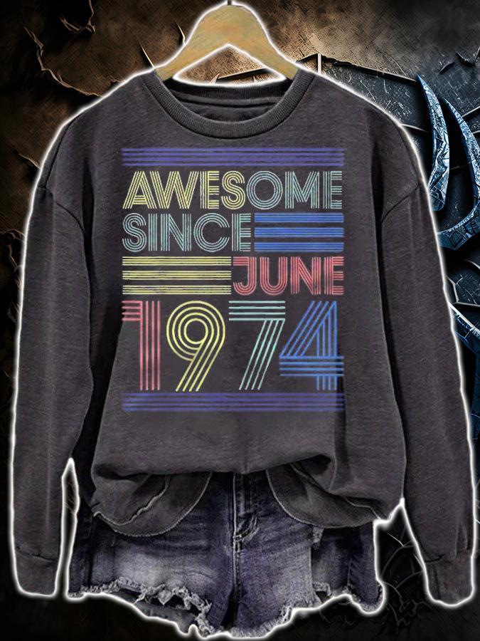 48Th Birthday Gifts Awesome Since June 1974 Ver2 Shirt t-shirt