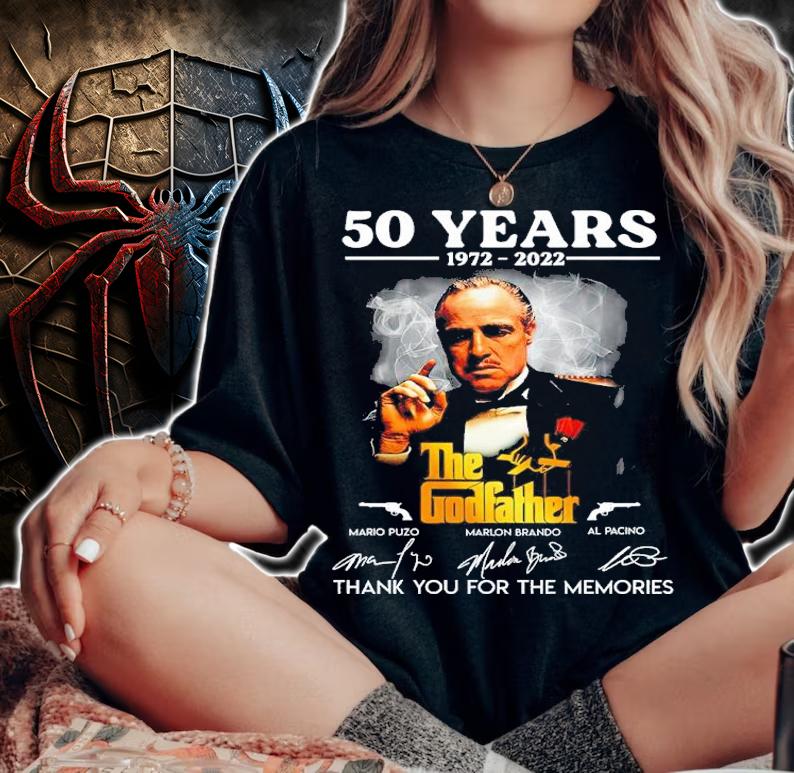 50 Years 1972-2022 The Godfather Signatures Thank You For The Memories Shirt t-shirt