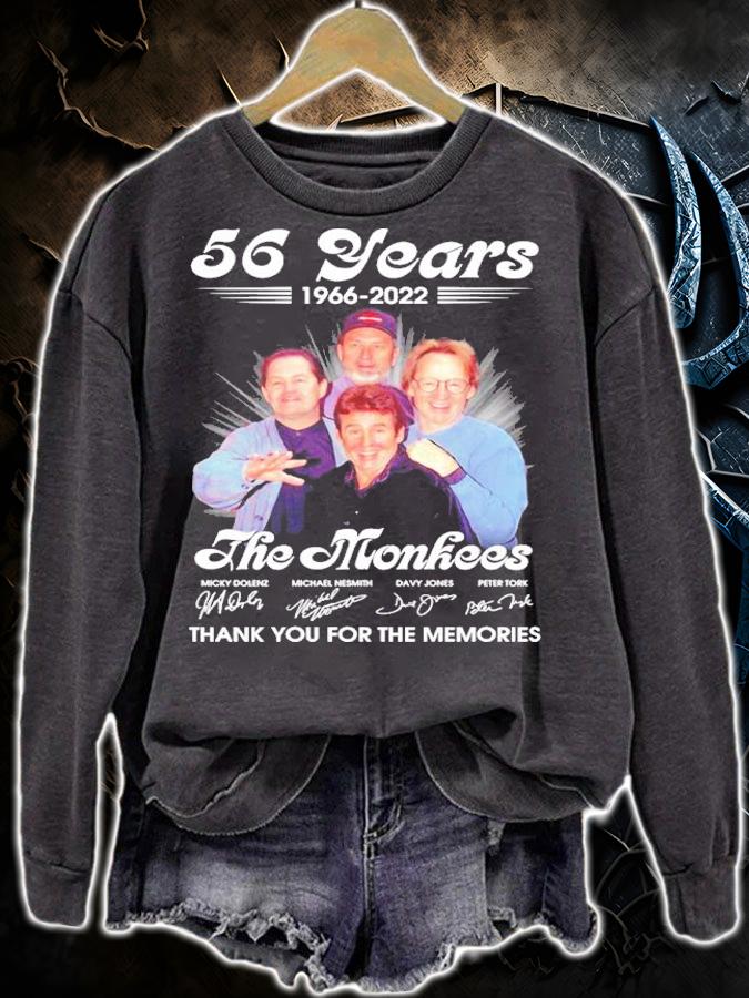 56 Years 1966-2022 The Monkees Signatures Thank You For The Memories Shirt t-shirt