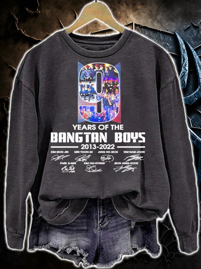 9 Years Of The Bangtan Boys 2013-2022 Signatures Shirt t-shirt