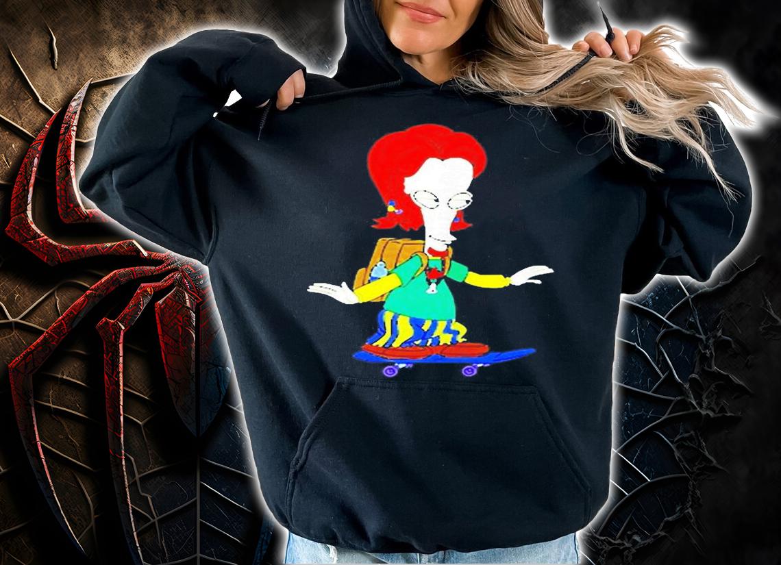 American Dad Skateboarding Roger Art Board T-Shirt t-shirt hoodie